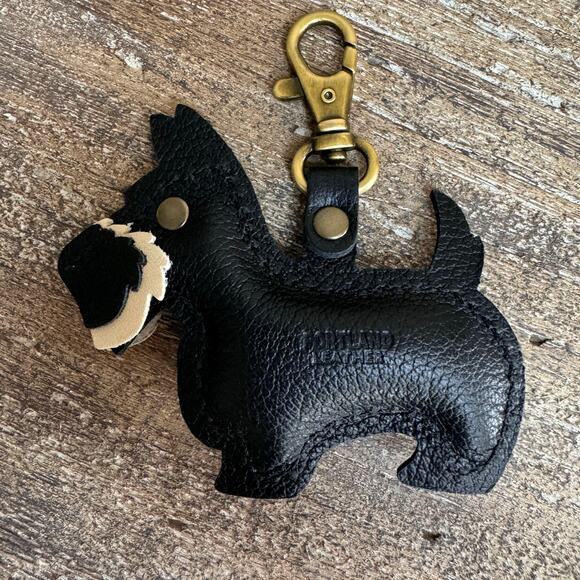 Portland Leather Dog Purse Charm FAST SHIP REMY Dog SCOTTIE DOG Keychain - Picture 3 of 3